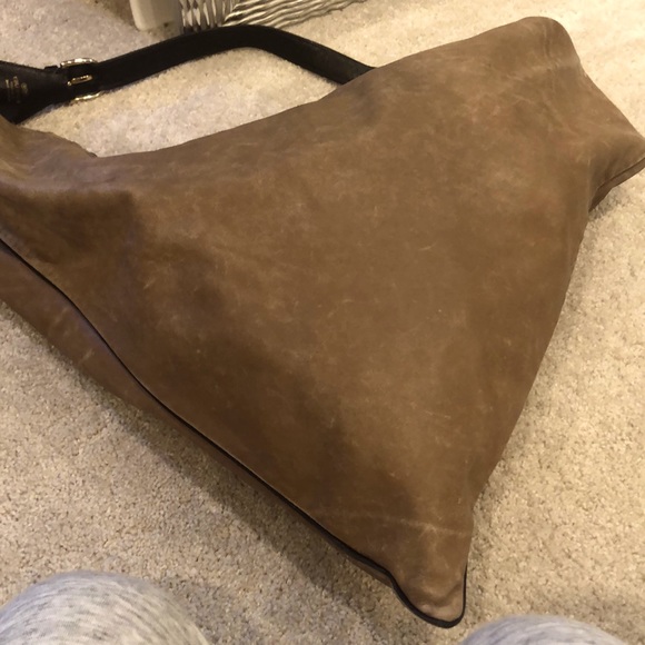 CELLERINI FIRENZI VINTAGE LEATHER HOBO IN SAND - Picture 1 of 8